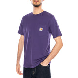Kurzarm-T-Shirt mit Tasche Calla - Herren-T-Shirt mit Rundhalsausschnitt, Lila, CARHARTT WIP
