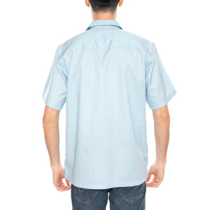 S/S Delray Shirt Icaria / White - Camicia Maniche Corte Uomo Blu I031465 3M3XX CARHARTT WIP 