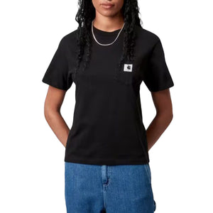 W' S/S POCKET T-SHIRT BLACK - Maglietta Girocollo Donna Nera I032215 89XX CARHARTT WIP 