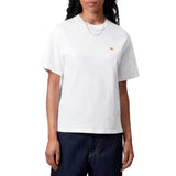 W' S/S CHASE T-SHIRT WHITE / GOLD - T-Shirt Rundhals Damen Weiß Damen CARHARTT WIP