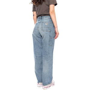 W' Brandon Double Knee Pant Blu - Pantaloni Denim Jeans Donna Blu I034462 01UR CARHARTT WIP 