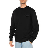 SCRIPT EMBROIDERY SWEAT BLACK / WHITE - Crewneck Sweatshirt Herren Schwarz CARHARTT WIP