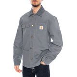 Michigan Coat Cozy Blue / Cozy Blue - Giacca con Bottoni Uomo Blu  Uomo CARHARTT WIP