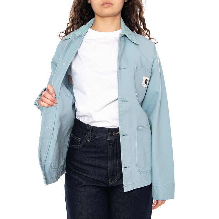 W' OG Michigan Coat Tourmaline - Giacca Donna Blu I034843 3ND4O CARHARTT WIP 