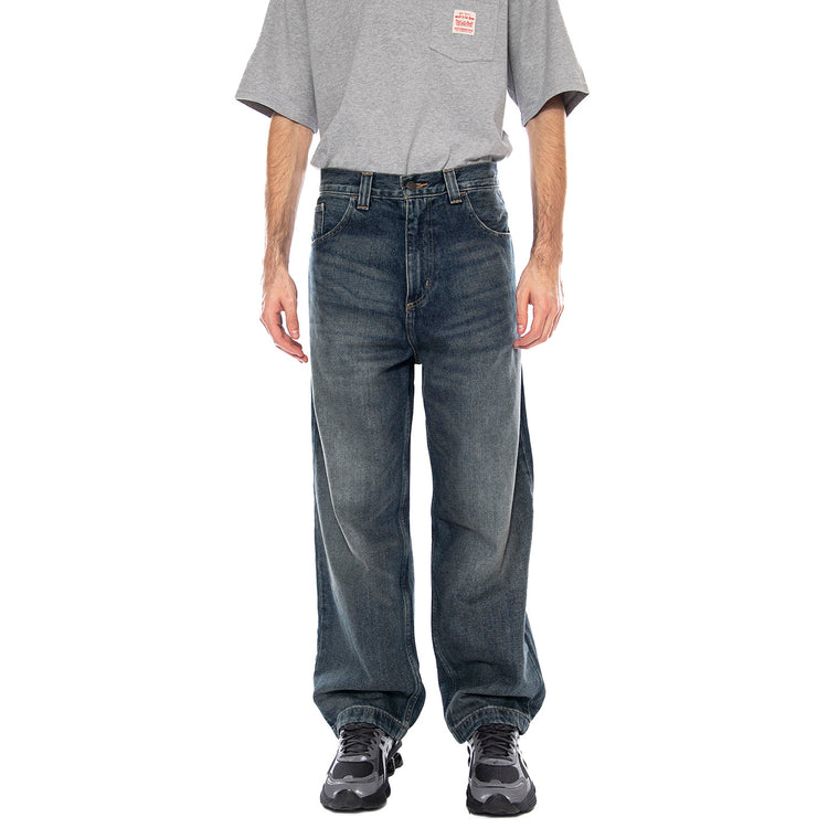 Brandon Pant Blue Worn Used Wash -- Pantaloni Uomo Blu I035893 014Q CARHARTT WIP 