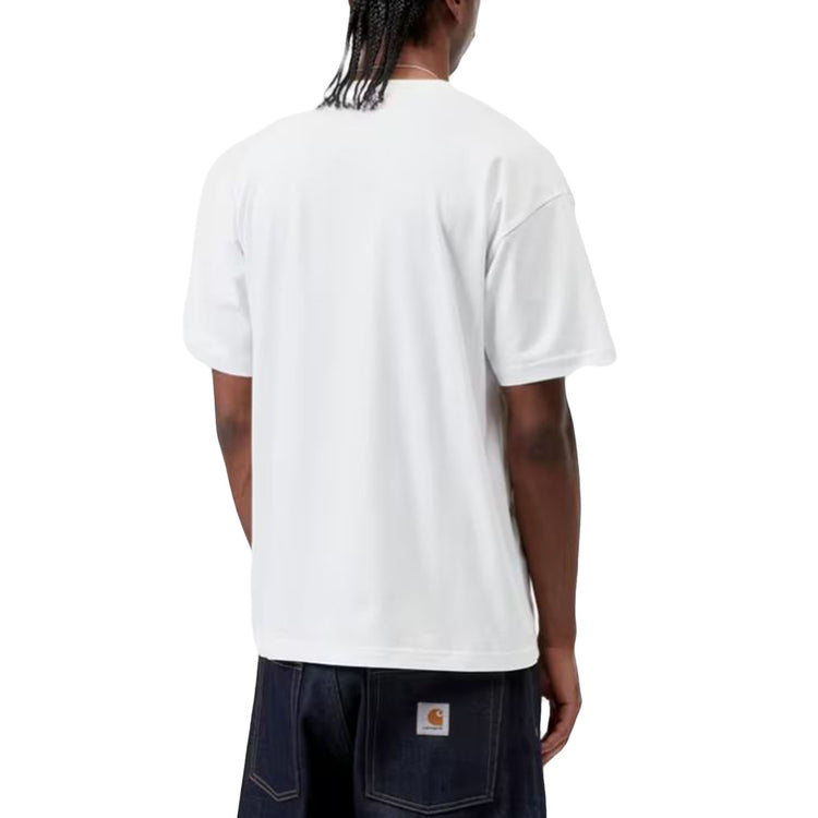 S/S CLOVER T-SHIRT WHITE - Maglietta Girocollo Uomo Bianca I036011 02XX CARHARTT WIP 