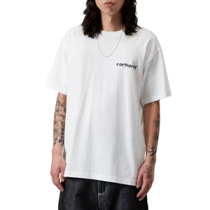 S/S CAPS T-SHIRT WHITE - Maglietta Girocollo Uomo Bianca I036012 02XX CARHARTT WIP 