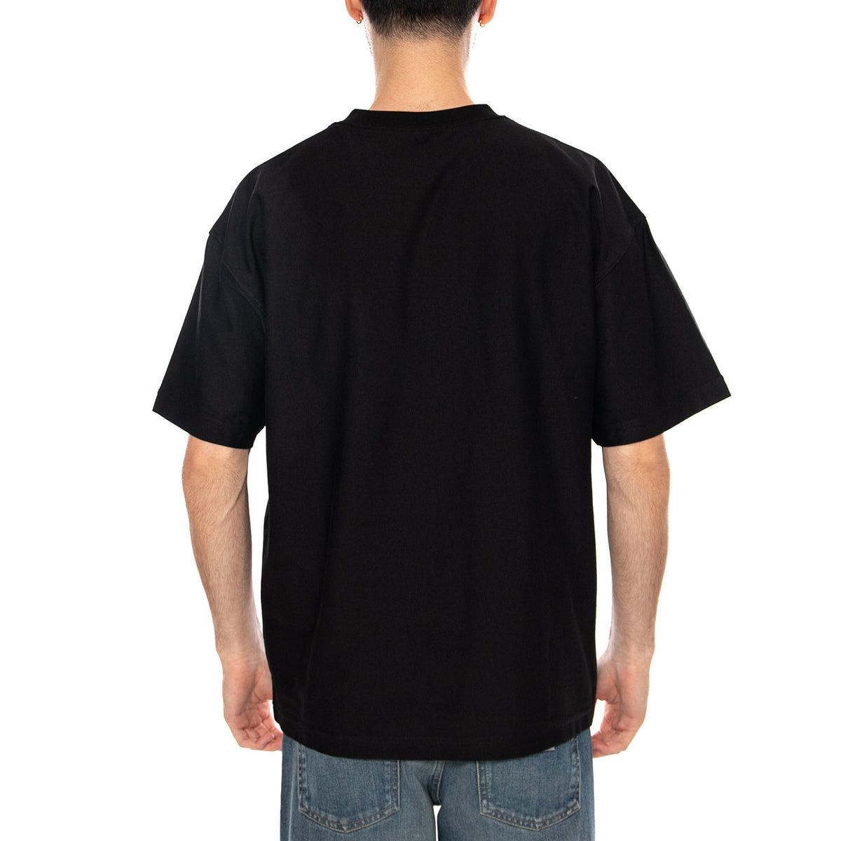 S/S WIP LABEL T-SHIRT BLACK - Maglietta Girocollo Uomo Nera I036180 89XX CARHARTT WIP 