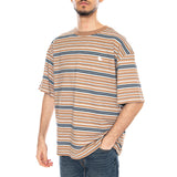 S/S Zane T-Shirt Zane Stripe, Peanut - Maglietta Girocollo Uomo Multicolore  Uomo CARHARTT WIP