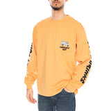 L/S Cold Drinks T-Shirt Gentle Orange - Maglietta Girocollo Maniche Lunghe Uomo Arancione  Uomo CARHARTT WIP