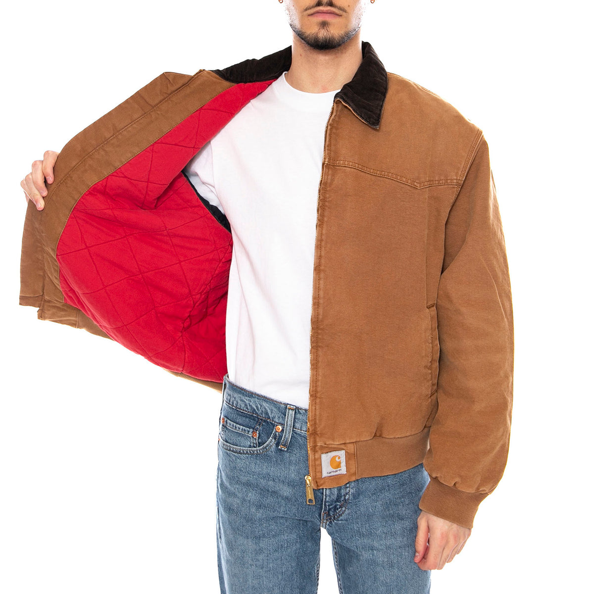 OG Santa Fe Jacket - Giacca Uomo Marrone I036240 00SB7 CARHARTT WIP 