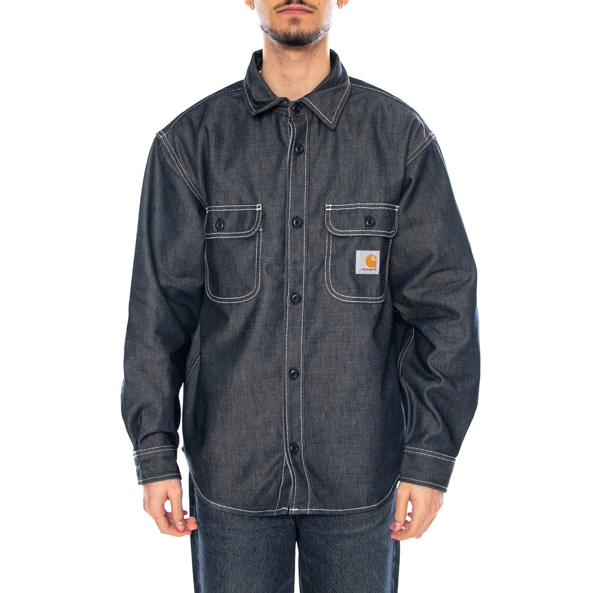 Tigan Shirt Jac - Giacca Uomo Denim Blu I036263 101 CARHARTT WIP 