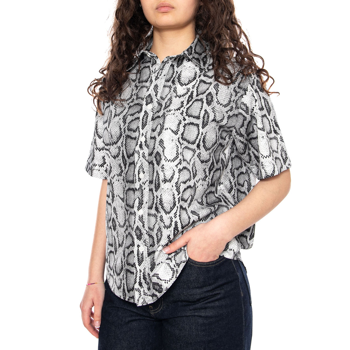 W' S/S Snake Camo Shirt Snake Camo - Camicia Maniche Corte Donna Multicolore I036280 3Q2XX CARHARTT WIP 