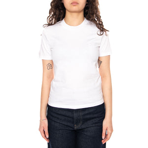 W' S/S Luca T-Shirt White - Maglietta Girocollo Donna Bianca I036365 02XX CARHARTT WIP 