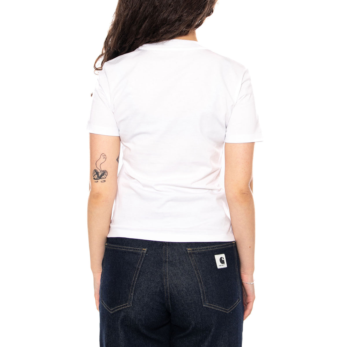 W' S/S Luca T-Shirt White - Maglietta Girocollo Donna Bianca I036365 02XX CARHARTT WIP 
