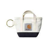 Mini-Tragetasche-Schlüsselanhänger Natur/Blau - Weißer Schlüsselanhänger CARHARTT WIP ACCESSRIES