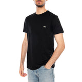 T-SHIRT BLACK - Maglietta Girocollo Uomo Nera  Uomo LACOSTE