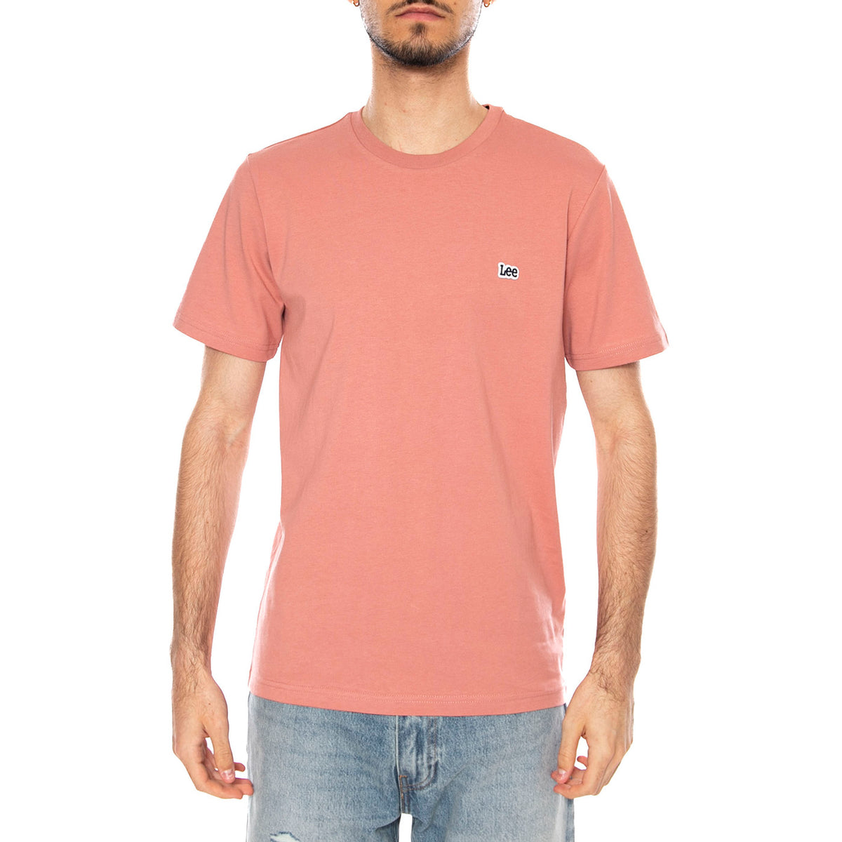 SS PATCH LOGO TEE MALLORY - Maglietta Girocollo Uomo Rosa 112376927 PNK LEE 