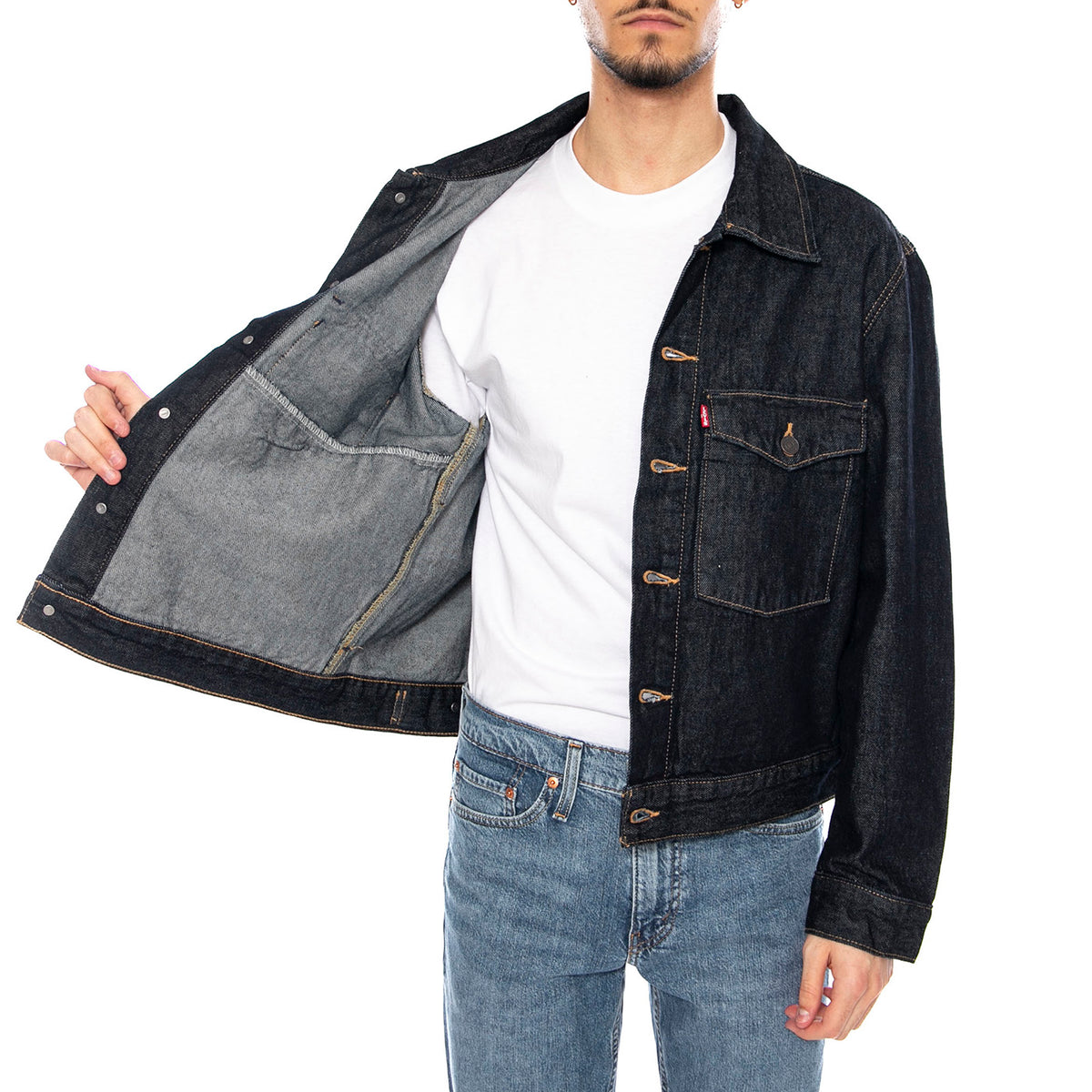 Embarcadero Station JKT - Love Your Smile - Giacca Uomo Blu 0010P-0004 Dark Indigo LEVIS 