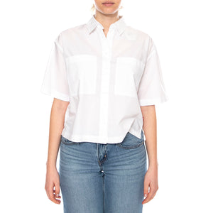 Harlie SS Cropped Shirt - Bright White - Camicia Maniche Corte Donna Bianca 003QI 0001 LEVIS 
