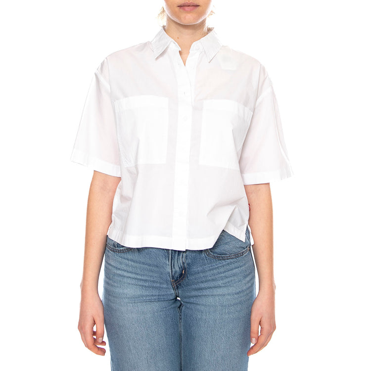 Harlie SS Cropped Shirt - Bright White - Camicia Maniche Corte Donna Bianca 003QI 0001 LEVIS 