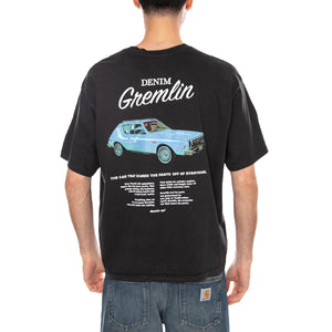 GR BOXY TEE - COASTAL CREATIVE DENIM GREMLIN JET BLACK - Maglietta Girocollo Uomo Nera 004H0 0019 LEVIS 