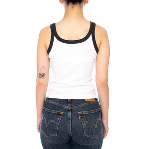 GR ESSENTIAL TANK - SPICY PEPPER W GLITTER BRIGHT WHITE / PIRATE BLACK - Canotta Donna Bianca 005H9 0011 LEVIS 