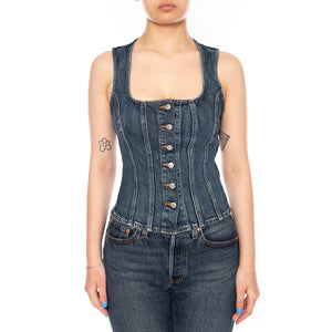 SCULPTED TOP DENIM - Top Denim Jeans Donna Blu 005O30001  LEVIS 