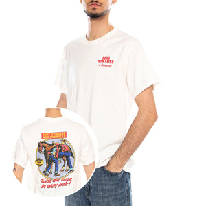 SS Relaxed Fit Tee - Coastal Creative Fresh And Smooth Pumice Stone - Maglietta Girocollo Uomo Bianca con Stampa 16143 2372 LEVIS 