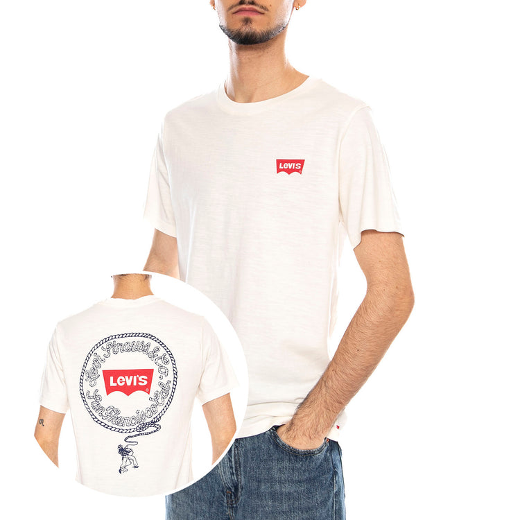 SS Relaxed Fit Tee - Coastal Creative Fresh And Smooth Pumice Stone - Maglietta Girocollo Uomo Bianca con Stampa 16143 2451 LEVIS 