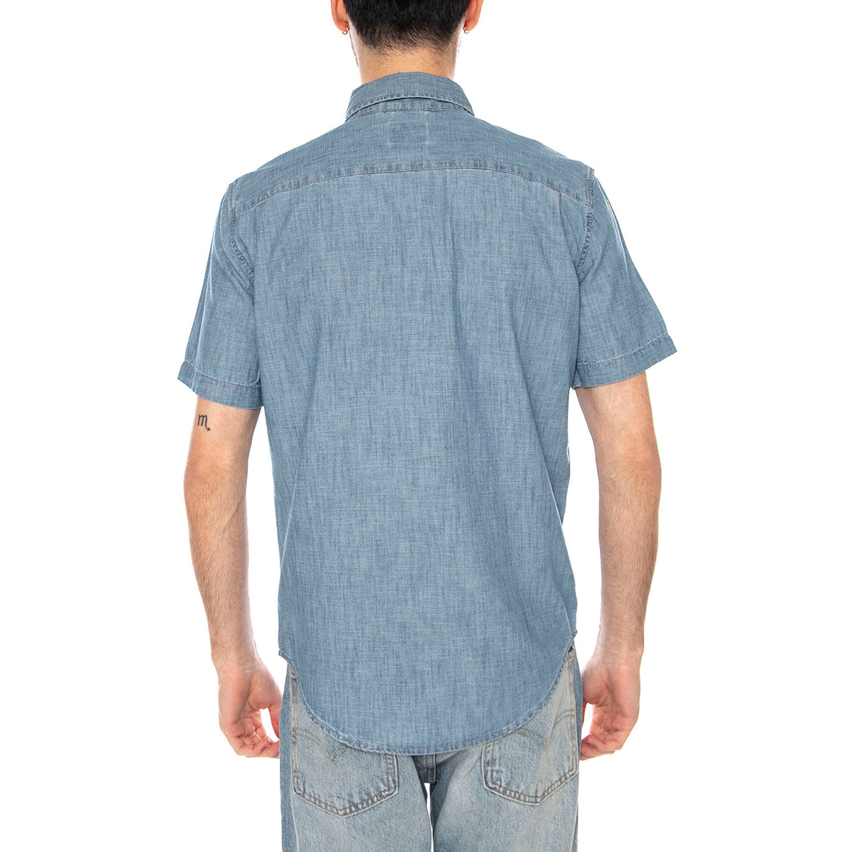 S/S SUNSET STANDARD SEBASTIAN CHAMB LIGHT INDIGO - Camicia Maniche Corte Uomo Blu 86624-0062 LID LEVIS 