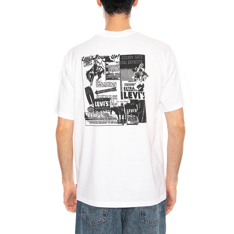Vintage Fit Graphic Tee - Americas Finest Overalls - Jet Black - Maglietta Girocollo Uomo Bianca 87373 0394 LEVIS 
