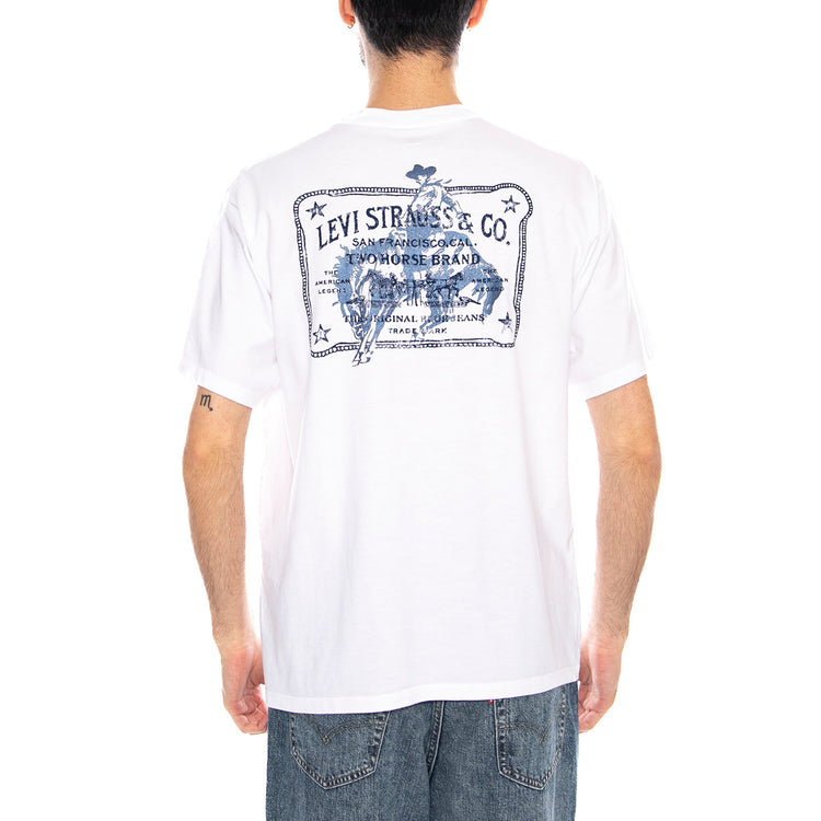 Vintage Fit Graphic Tee - Americas Finest Overalls - Jet Black - Maglietta Girocollo Uomo Bianca 87373 0417 LEVIS 