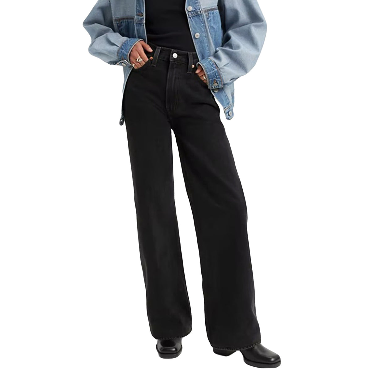Ribcage Wide Leg H223 Blacks - Pantaloni Donna Neri A6081 0001 LEVIS 