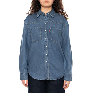 TEODORA WESTERN SHIRT GOING STEADY 7 Med Indigo - Giacca Denim Jeans Donna Blu A7244 0006 LEVIS 