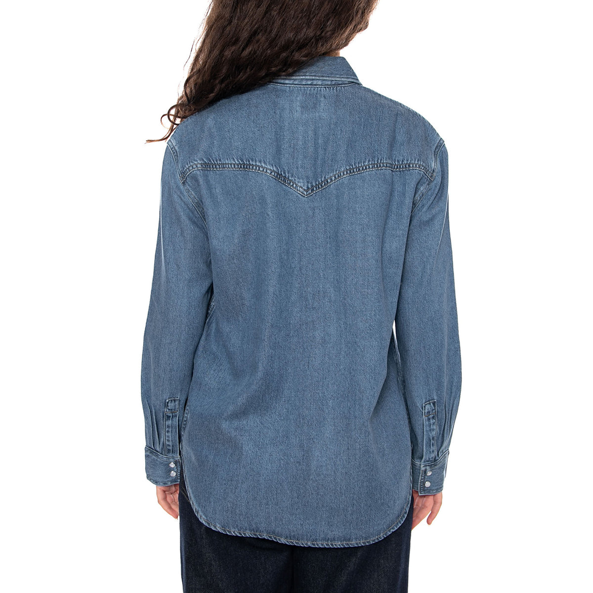 TEODORA WESTERN SHIRT GOING STEADY 7 Med Indigo - Giacca Denim Jeans Donna Blu A7244 0006 LEVIS 