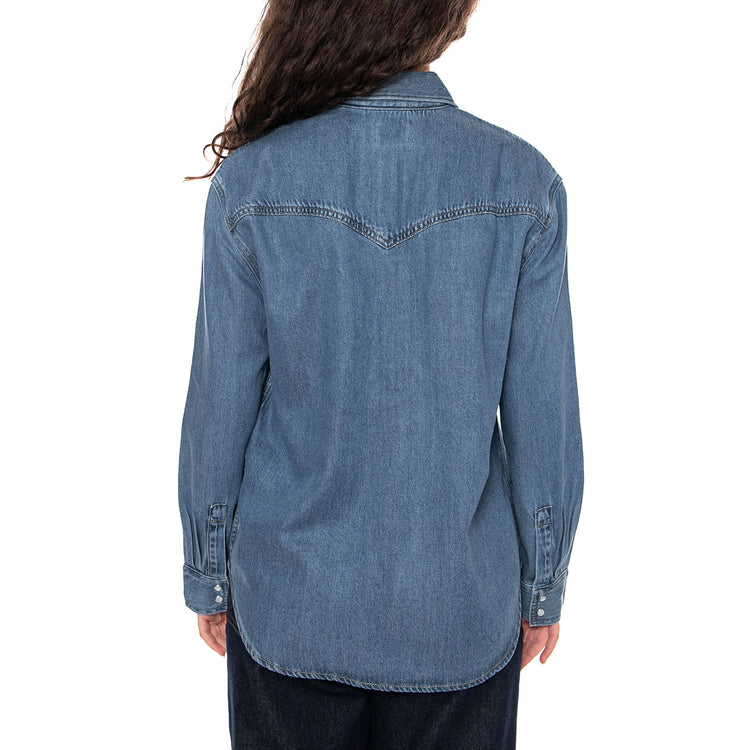 TEODORA WESTERN SHIRT GOING STEADY 7 Med Indigo - Giacca Denim Jeans Donna Blu A7244 0006 LEVIS 