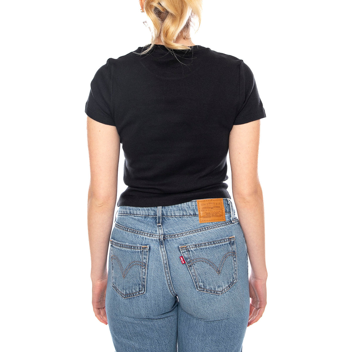 Essential Sporty Tee - White + Cotton - Maglietta Girocollo Donna Nera A7419 0001 LEVIS 
