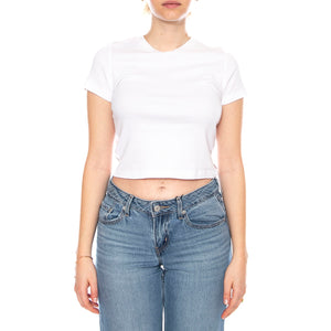 Essential Sporty Tee - White + Cotton - Maglietta Girocollo Donna Nera A7419 0002 LEVIS 