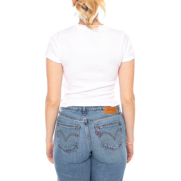 Essential Sporty Tee - White + Cotton - Maglietta Girocollo Donna Nera A7419 0002 LEVIS 