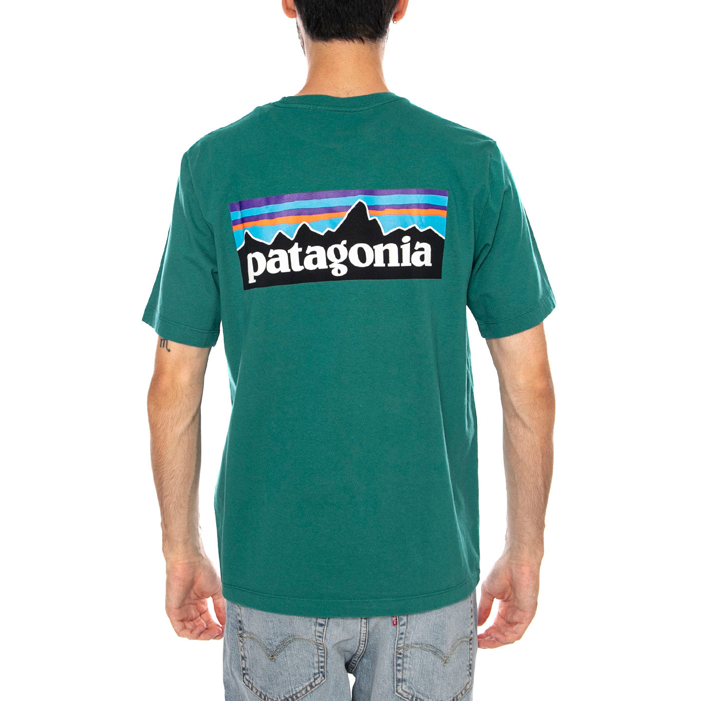 M'S P-6 LOGO T-SHIRT GEM GREEN - Maglietta Girocollo Uomo Verde 37882 GEMG PATAGONIA 