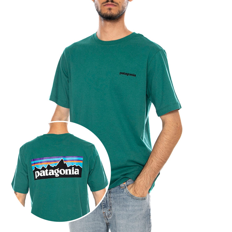 M'S P-6 LOGO T-SHIRT GEM GREEN - Maglietta Girocollo Uomo Verde 37882 GEMG PATAGONIA 