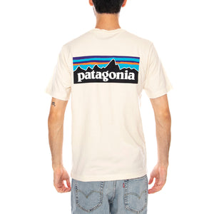 M'S P-6 LOGO T-SHIRT UNDYED NATURAL - Maglietta Girocollo Uomo Bianca 37882 UDNL PATAGONIA 