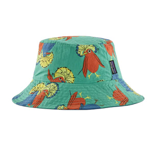 BABY SUN BUCKET HAT AQUA STONE - Cappello da Pescatore Double Face Blu / Grigio 66077 RFAQ PATAGONIA 