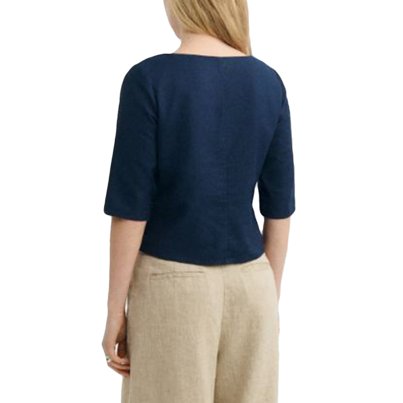 ELARA BLOUSE NAVY - Top Donna Blu WBL00204 NVY THINKING MU 