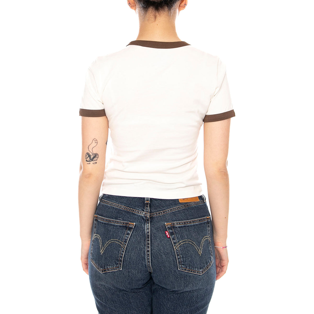 W CENTER CHEST RINGER T EGRET - Maglietta Girocollo Donna Bianca VN000TXS C9F1 VANS 