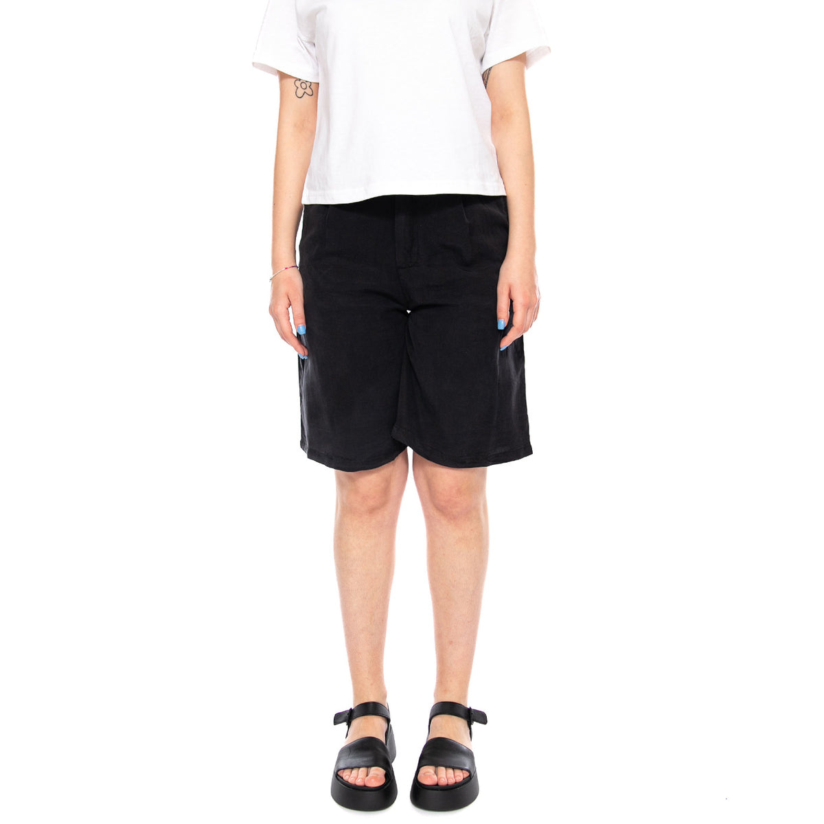 SHORT TIRO ALTO NEGRO - Bermuda Donna Neri 61W/41228 BLK WILD PONY 