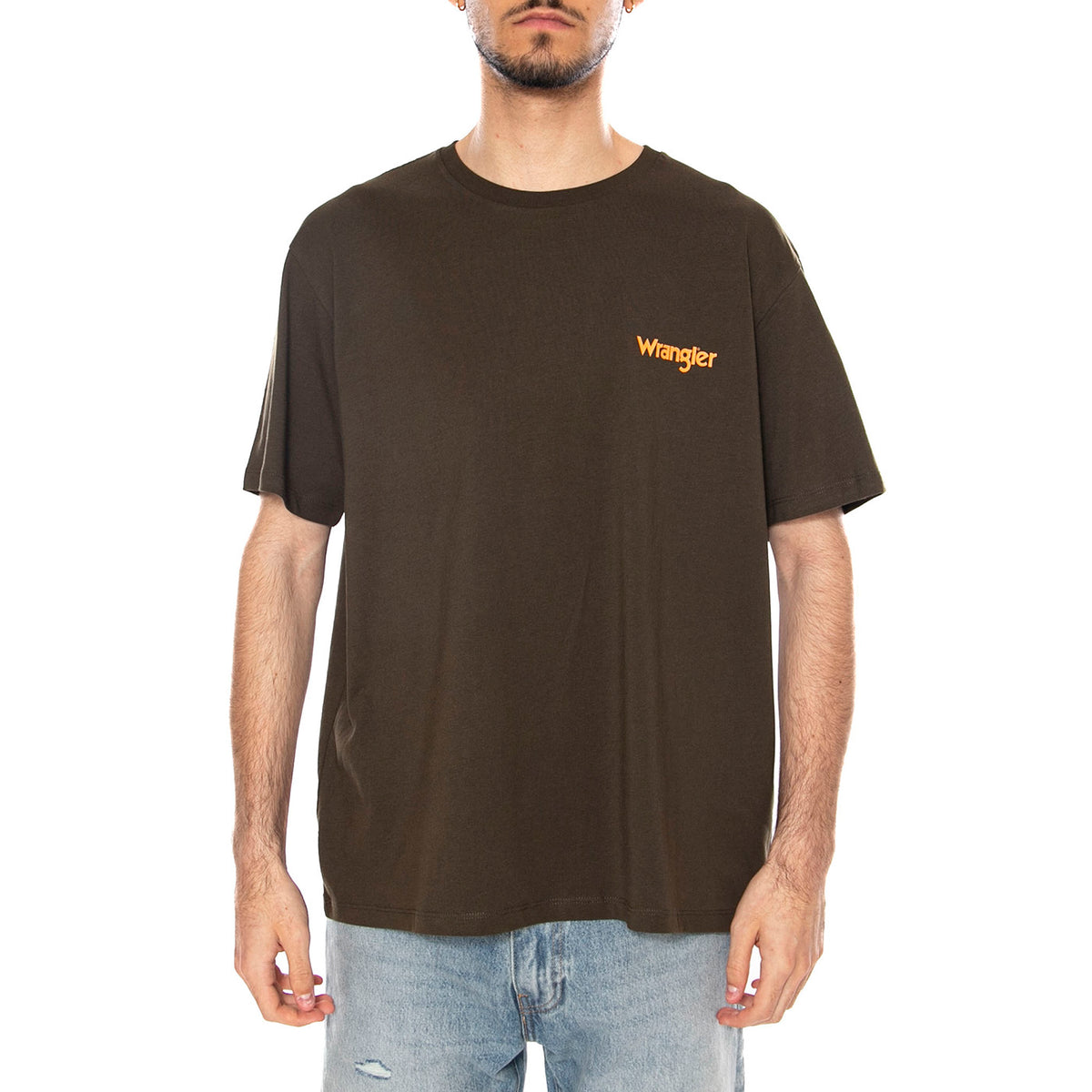 VINTAGE TEE WREN - Maglietta Girocollo Uomo Marrone 112378007 BRN WRANGLER 