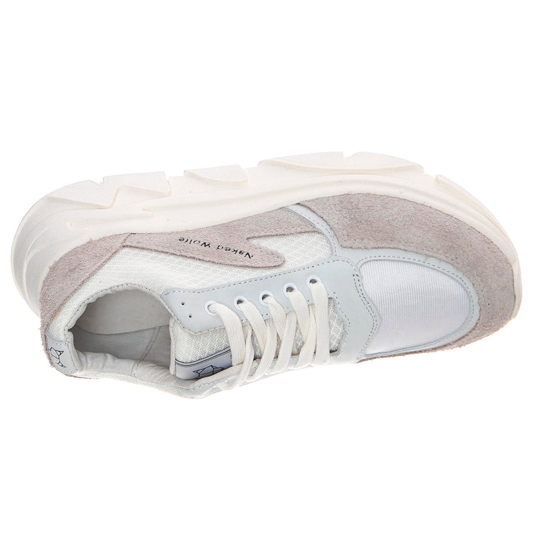 Waves Combo - Scarpe Stringate Profilo Basso Donna Bianche WWC-NW . NAKED WOLFE 