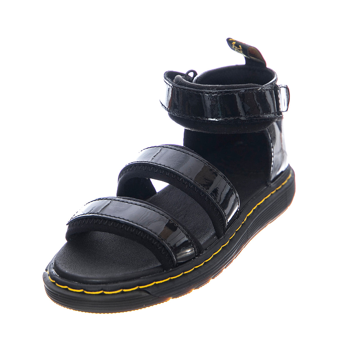 Junior Marabel Sandals - Black Patent Lamper - Sandali Bambino / Bambina Neri DMKMARJBK22352001 . DR.MARTENS 